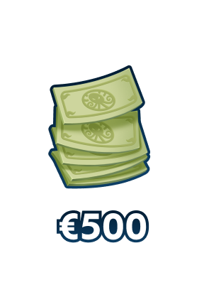 Mach eine Einzahlung von 500 €