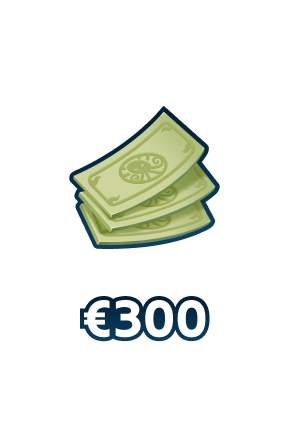 Mach eine Einzahlung von 300 €